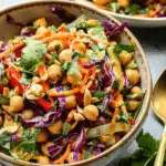 Chopped Thai-Inspired Chickpea Salad with Curry Peanut Dressing