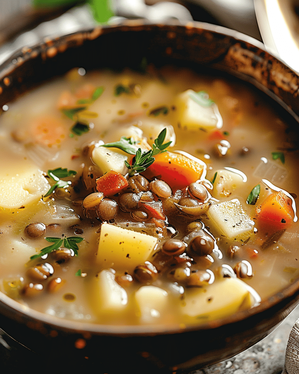 Hearty Lentil and Potato Soup