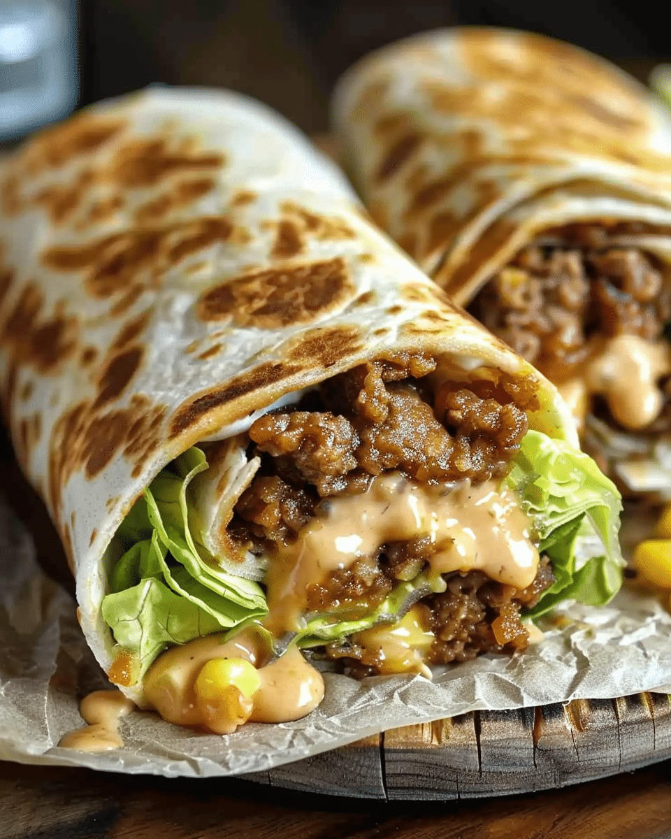 Homemade Big Mac Wraps Recipe