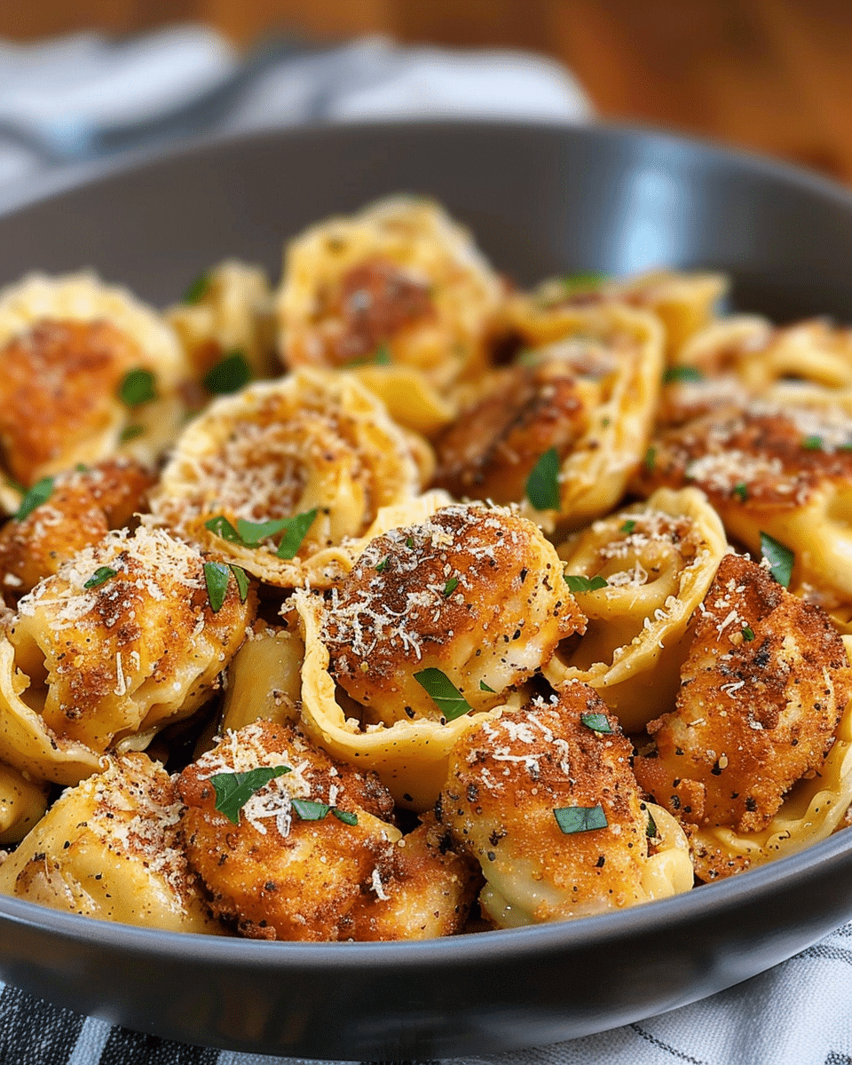 Cajun Chicken Tortellini Alfredo