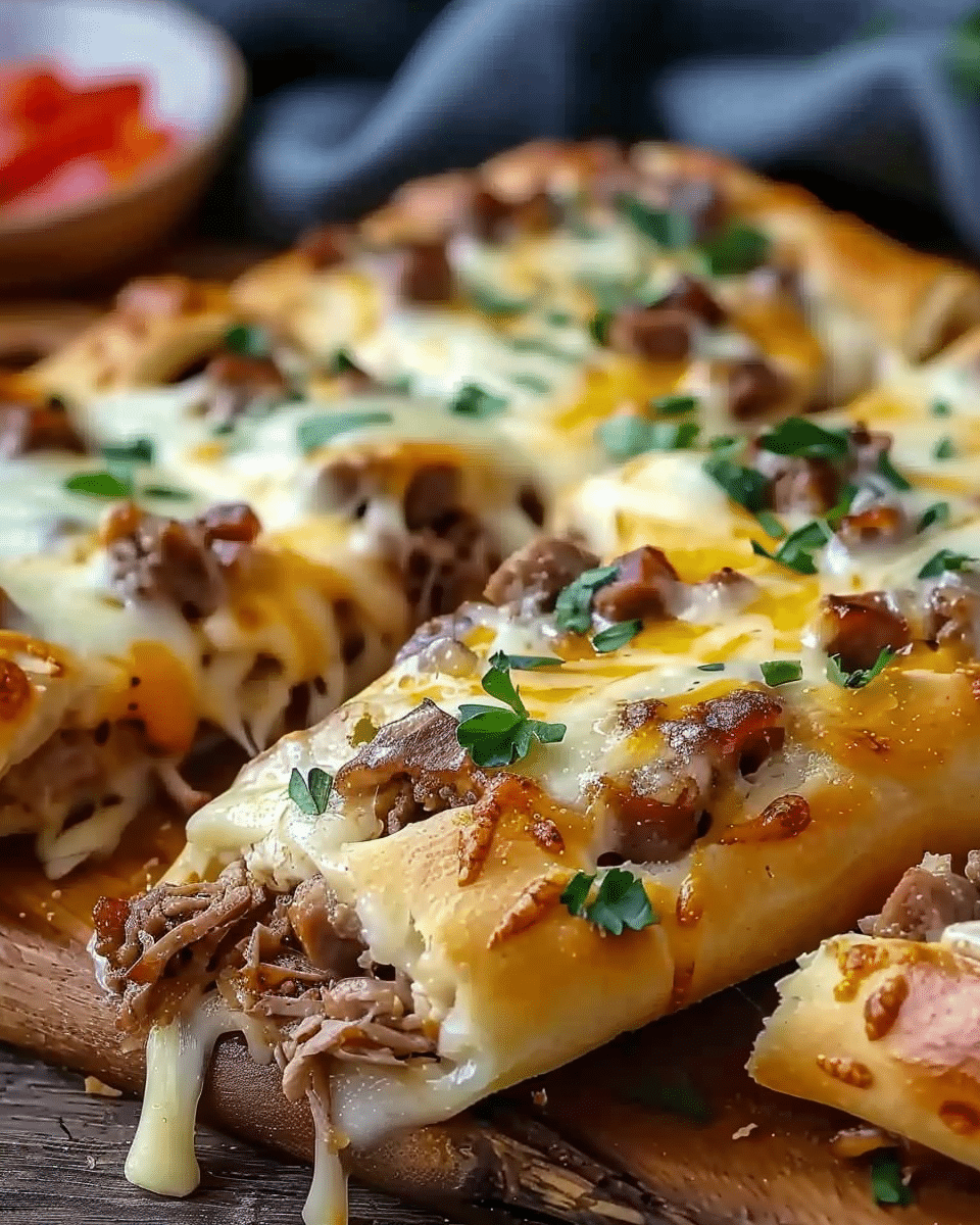 Philly Cheesesteak Stuffed Cheesy Breadsticks