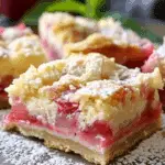 Sweet and Tangy Rhubarb Custard Bars That Melt in Your Mouth