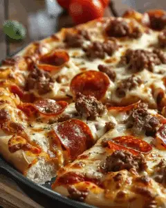 Meat Lovers Pizza Casserole