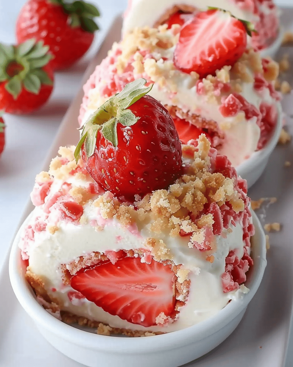 Strawberry Shortcake Cheesecake Rolls – No-Bake, No-Stress, All Bliss!