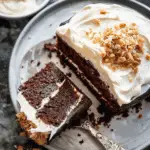 Easy German Chocolate Caramel Poke Cake with Toffee Crunch