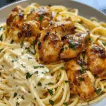 Creamy Lemon Garlic Chicken Pasta with Parmesan Linguine