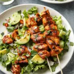 BBQ Chicken Skewer Salad for Fresh and Smoky Flavor