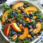 Summer Peach and Blueberry Kale Salad