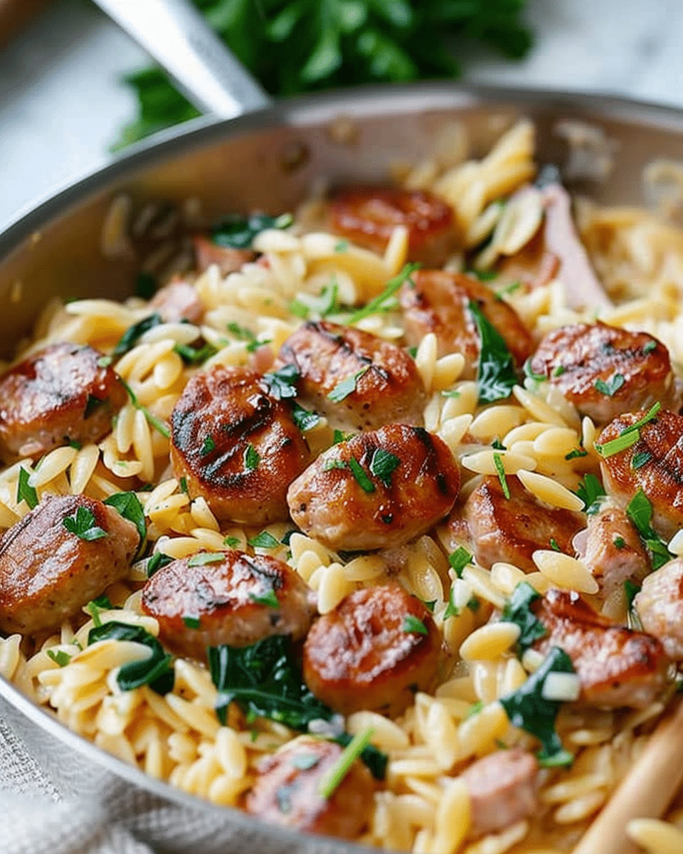 Creamy Chicken Sausage Orzo: A One-Pan Meal