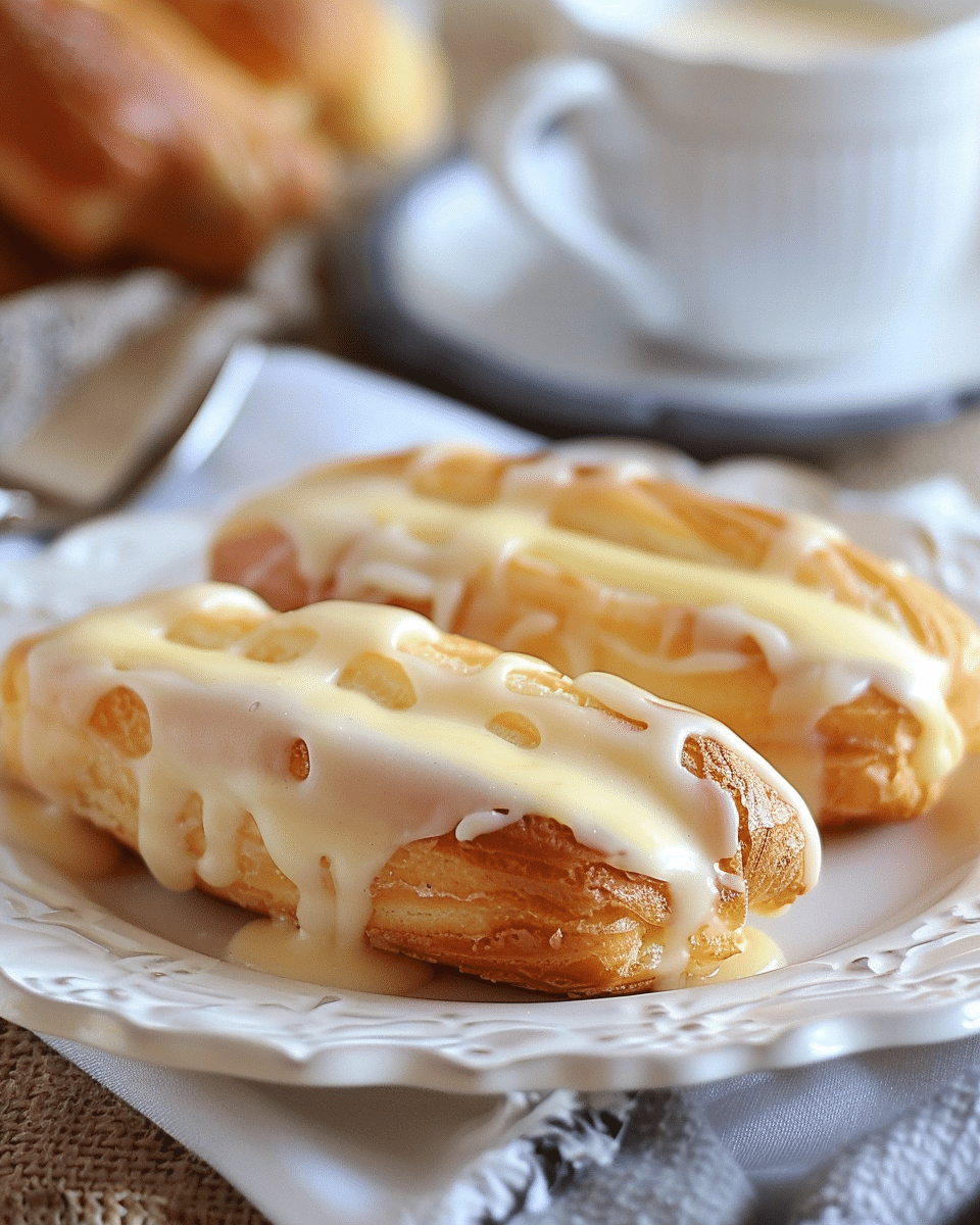 Classic French Eclairs with Creamy Custard Filling