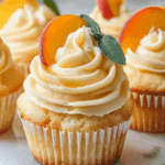 Honey Peach Cream Cheese Cupcakes