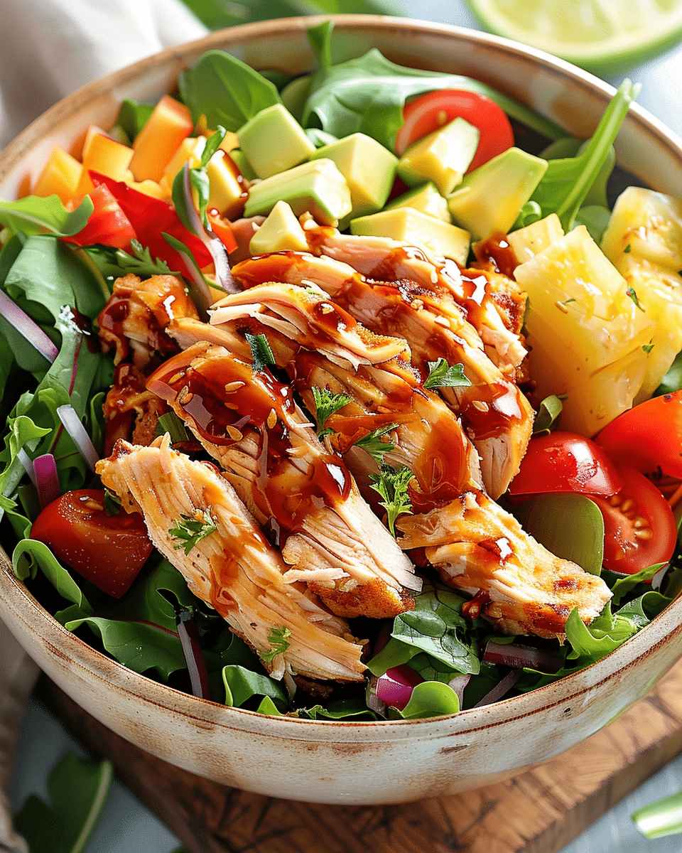Hawaiian Chicken Salad Bowl – A Fresh and Flavorful Tropical Meal
