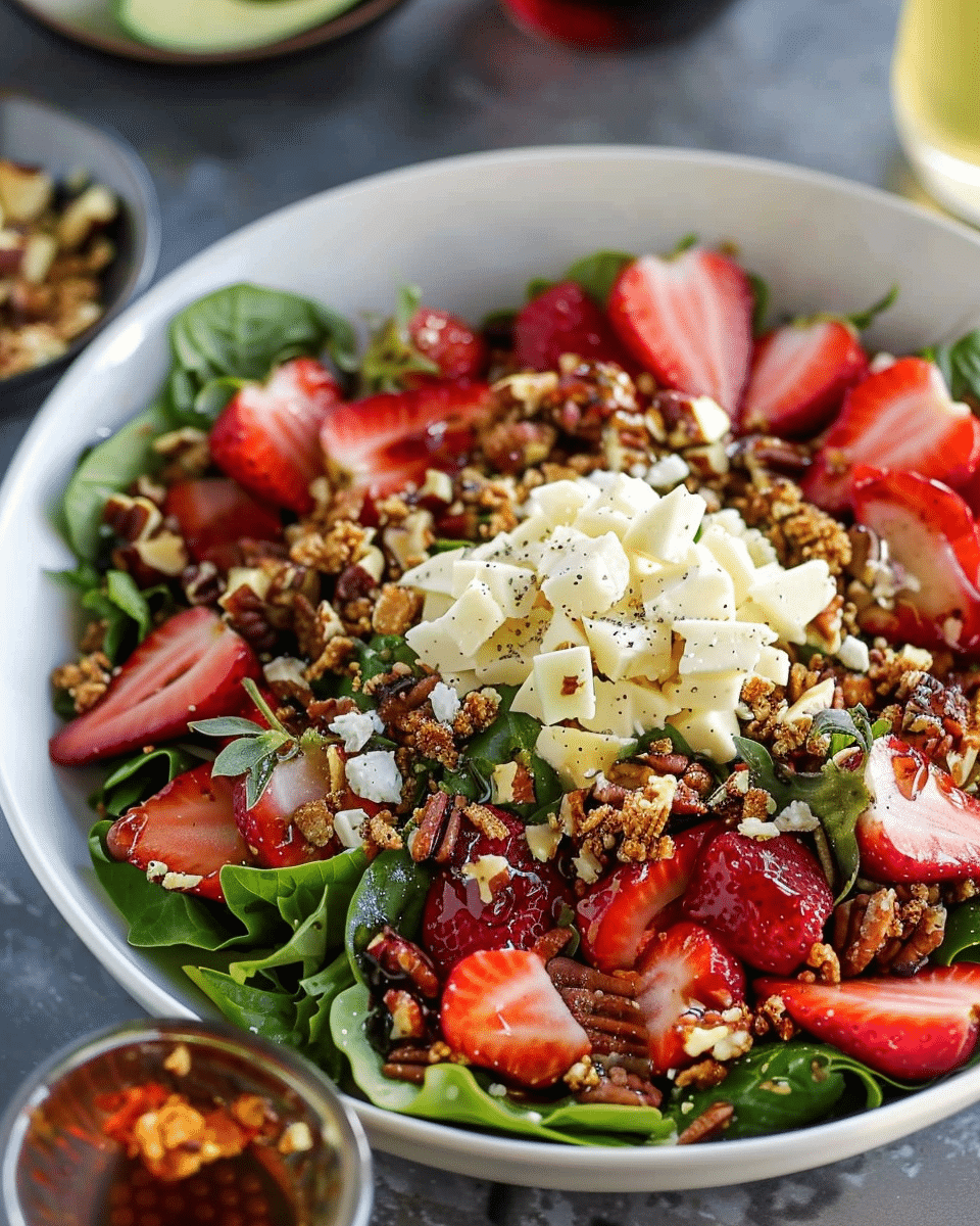 Strawberry Crunch Salad with Champagne Vinaigrette