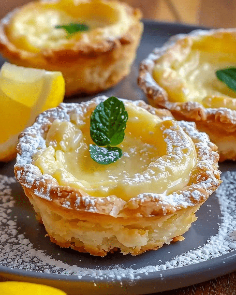 Mini Lemon Impossible Pies with a Sweet, Creamy Center
