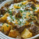 Crockpot Loaded Steak and Potato Bake for the Ultimate Comfort Meal
