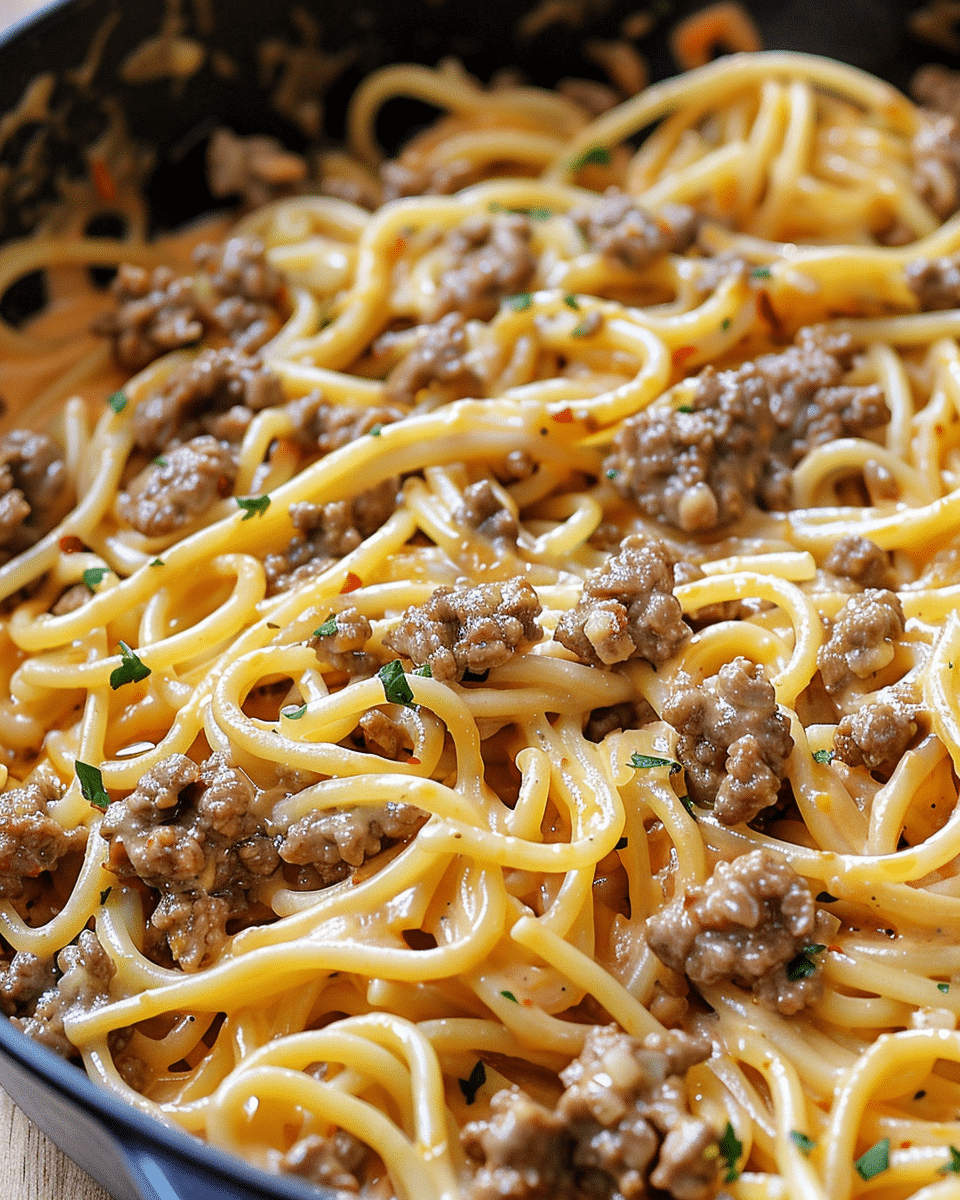 Creamy Garlic Butter Beef Pasta – One-Pot Comfort Food
